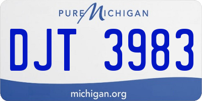 MI license plate DJT3983