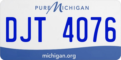 MI license plate DJT4076