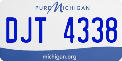 MI license plate DJT4338