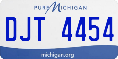 MI license plate DJT4454