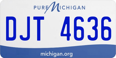 MI license plate DJT4636