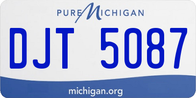 MI license plate DJT5087