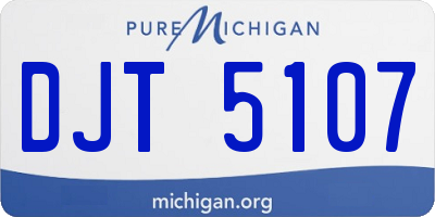 MI license plate DJT5107