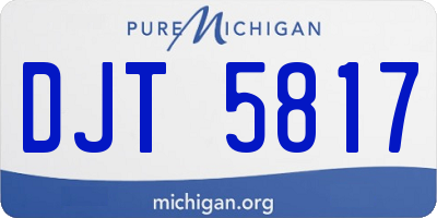 MI license plate DJT5817