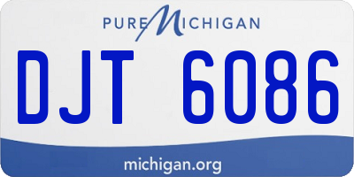 MI license plate DJT6086