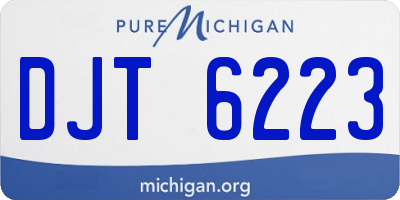 MI license plate DJT6223