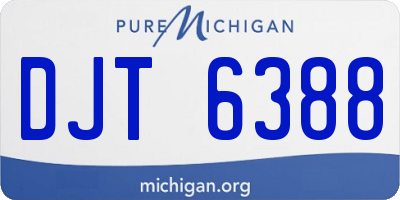 MI license plate DJT6388