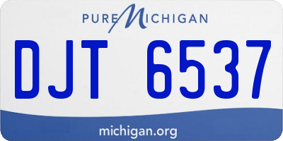 MI license plate DJT6537