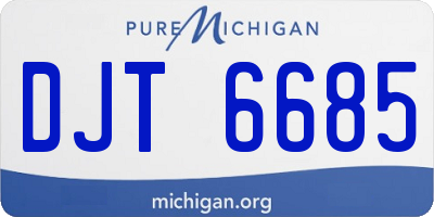 MI license plate DJT6685
