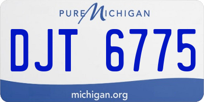 MI license plate DJT6775
