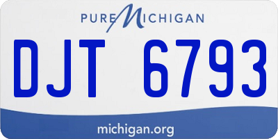 MI license plate DJT6793