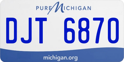 MI license plate DJT6870
