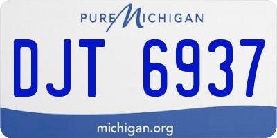 MI license plate DJT6937