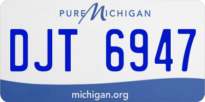 MI license plate DJT6947