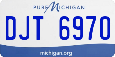 MI license plate DJT6970