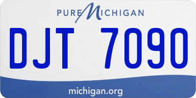 MI license plate DJT7090