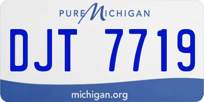 MI license plate DJT7719