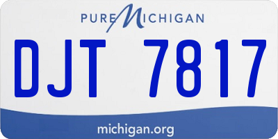 MI license plate DJT7817