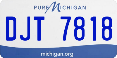 MI license plate DJT7818