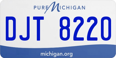 MI license plate DJT8220
