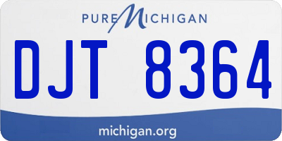 MI license plate DJT8364