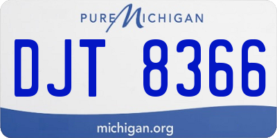 MI license plate DJT8366