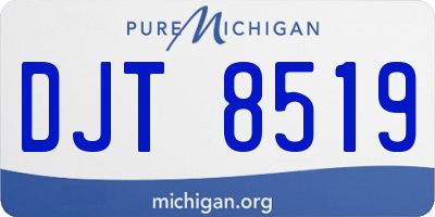 MI license plate DJT8519