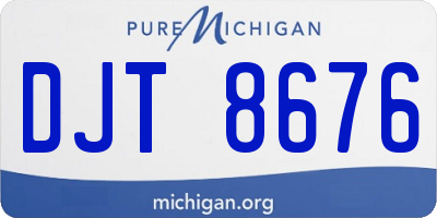 MI license plate DJT8676