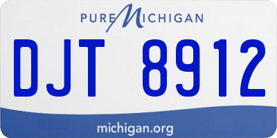 MI license plate DJT8912