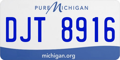 MI license plate DJT8916