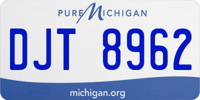 MI license plate DJT8962