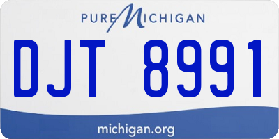 MI license plate DJT8991
