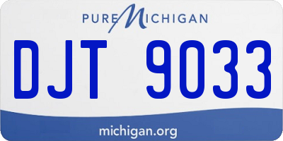 MI license plate DJT9033