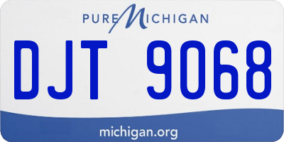 MI license plate DJT9068