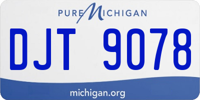 MI license plate DJT9078