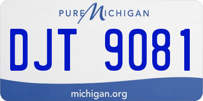MI license plate DJT9081