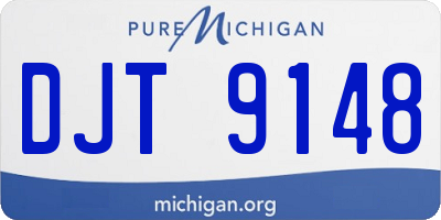 MI license plate DJT9148