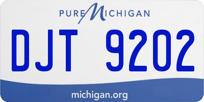 MI license plate DJT9202