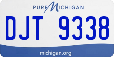 MI license plate DJT9338