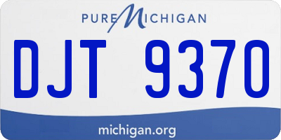 MI license plate DJT9370