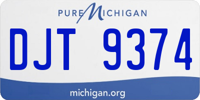 MI license plate DJT9374