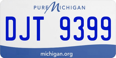 MI license plate DJT9399