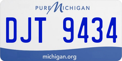 MI license plate DJT9434