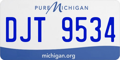 MI license plate DJT9534