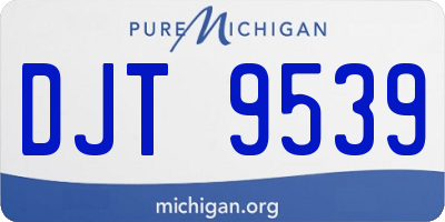 MI license plate DJT9539
