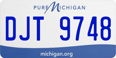 MI license plate DJT9748