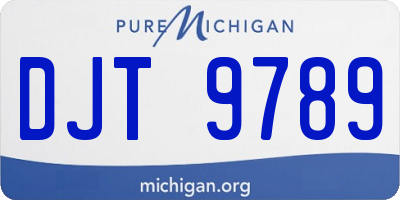 MI license plate DJT9789