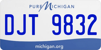 MI license plate DJT9832
