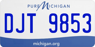 MI license plate DJT9853
