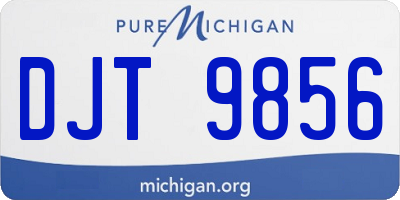 MI license plate DJT9856